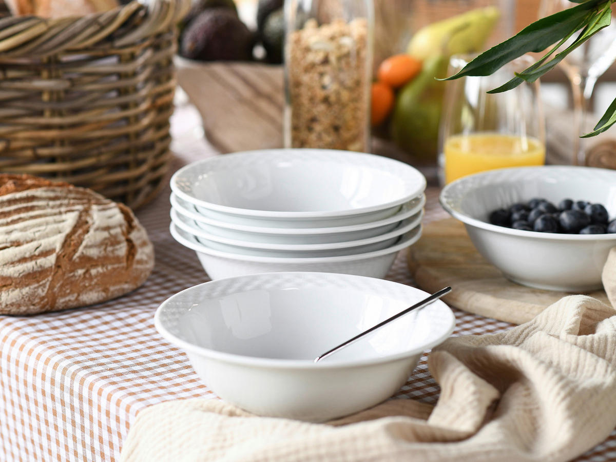 MÜSLISCHALENSET Polo weiss 17,5 cm  - Weiß, Basics, Keramik (17,5cm) - Creatable