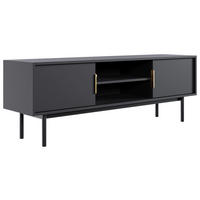 LOWBOARD Viva  in 154/53,5/39 cm  - Goldfarben/Schwarz, Design, Holzwerkstoff/Metall (154/53,5/39cm) - Xora