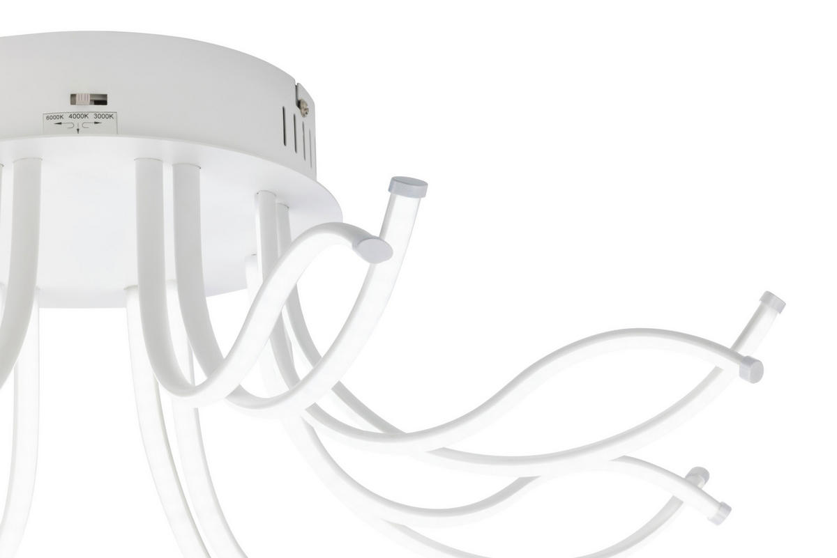 LED-DECKENLEUCHTE Dofida 58/20 cm  - Weiß, Design, Kunststoff/Metall (58/20cm) - Novel