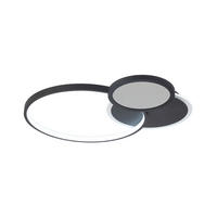 PLAFONIERĂ CU LED - negru, Lifestyle, plastic/metal (55/45/7,5cm) - Novel