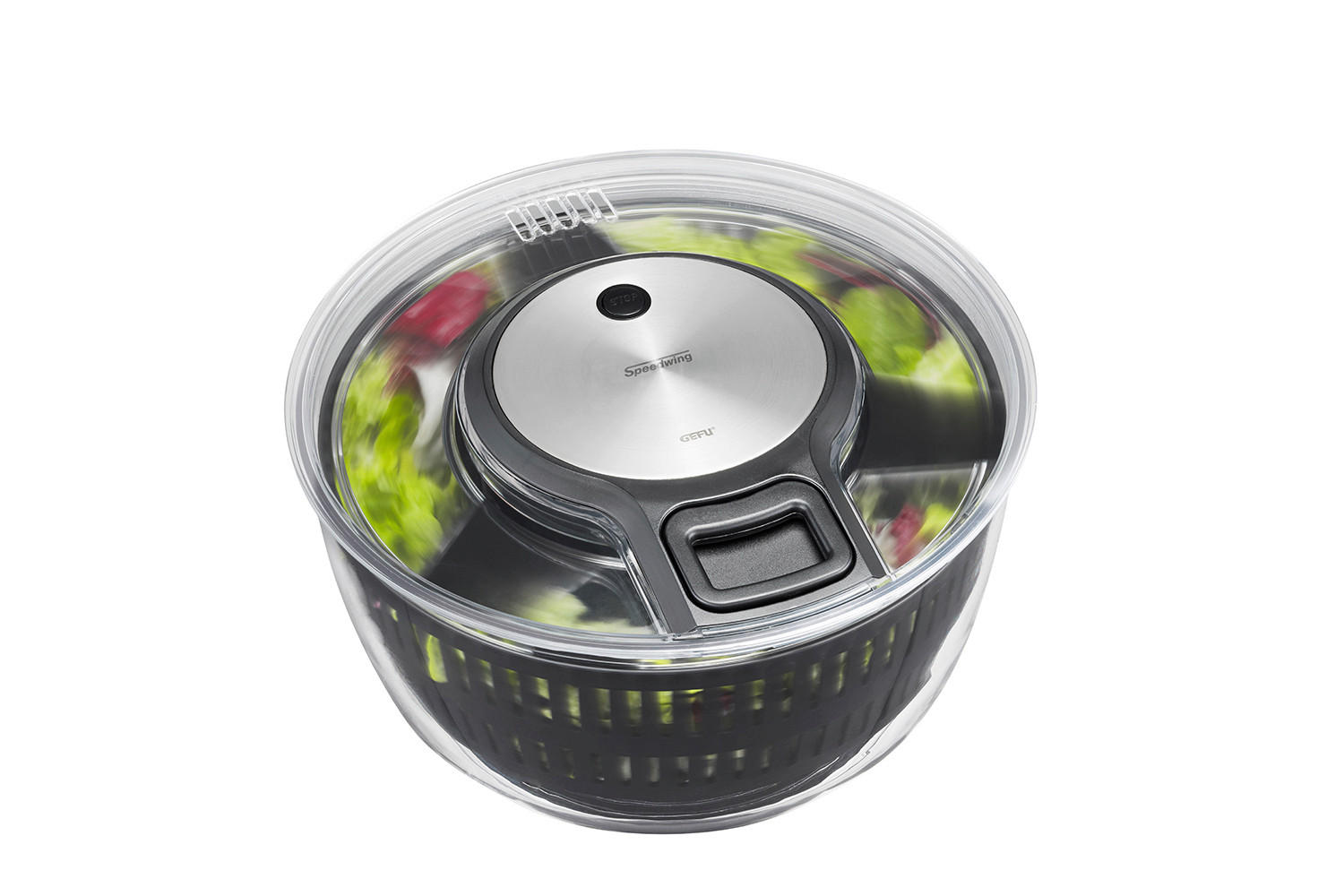 SALATSCHLEUDER  - Silberfarben/Schwarz, Basics, Kunststoff/Metall (27/15cm) - Gefu