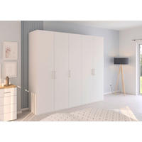 DREHTÜRENSCHRANK 251/223/60 cm 5-türig Weiß  - Weiß, Design, Holzwerkstoff/Kunststoff (251/223/60cm) - Novel