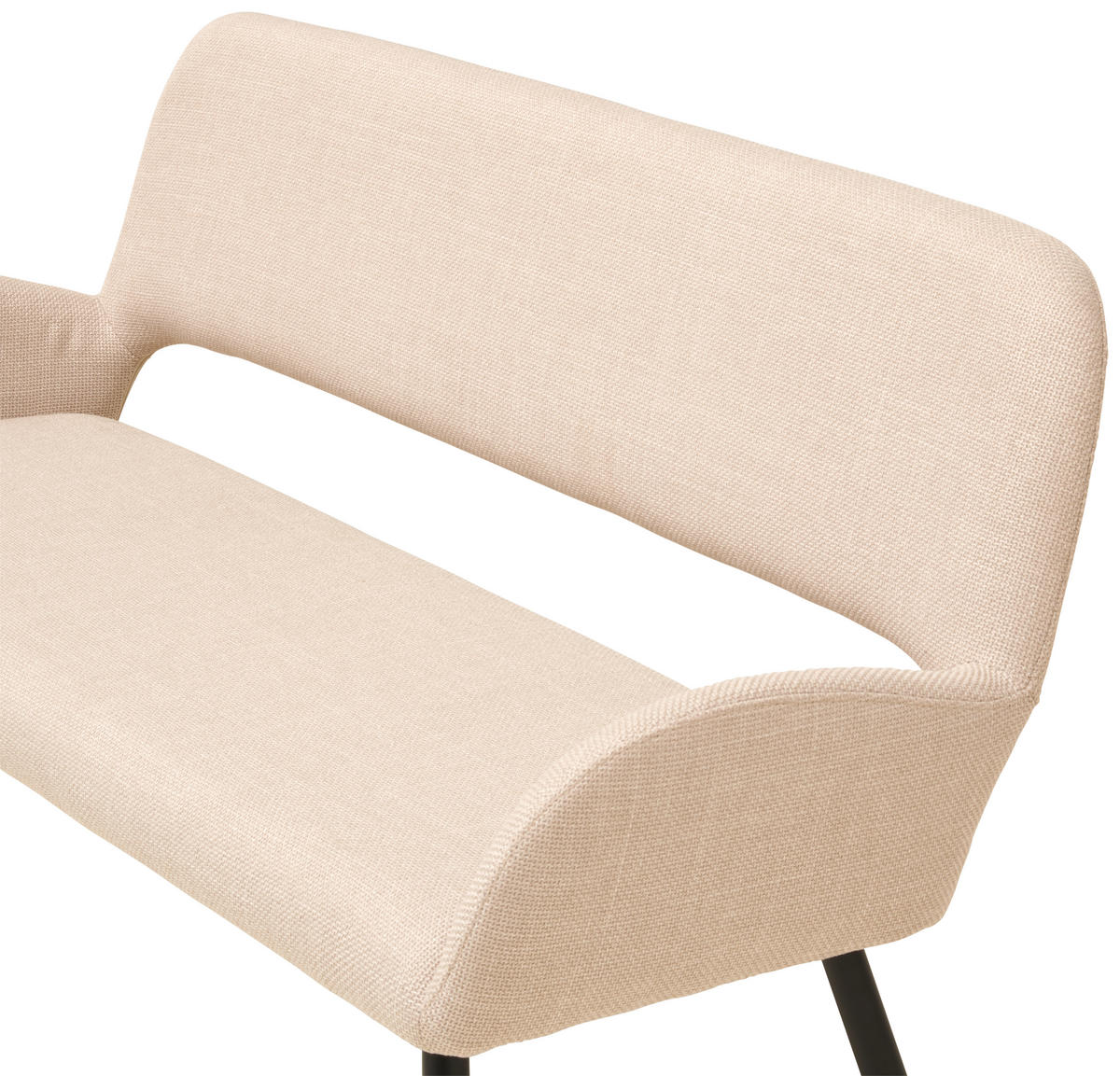 LAVICA, topoľ, béžová - čierna/béžová, Lifestyle, kov/drevo (150/83/63cm) - MID.YOU