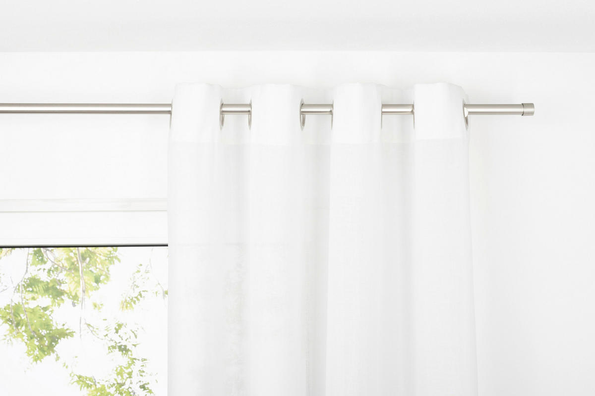 ÖSENSCHAL halbtransparent 135/245 cm   - Weiß, Basics, Textil (135/245cm)