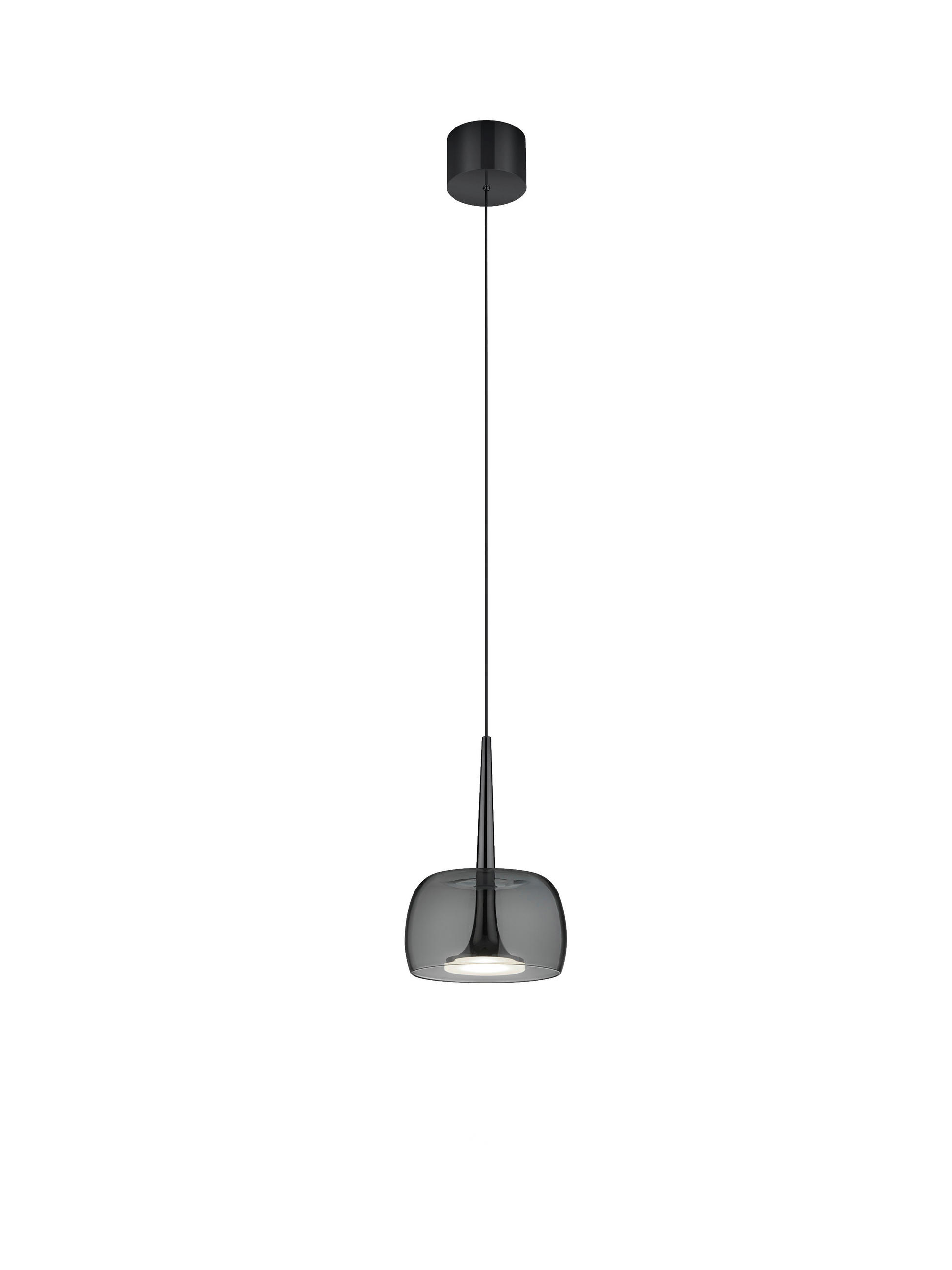 LED-PENDELLEUCHTE Flute 14/200 cm  - Schwarz, KONVENTIONELL, Metall (14/200cm) - Helestra