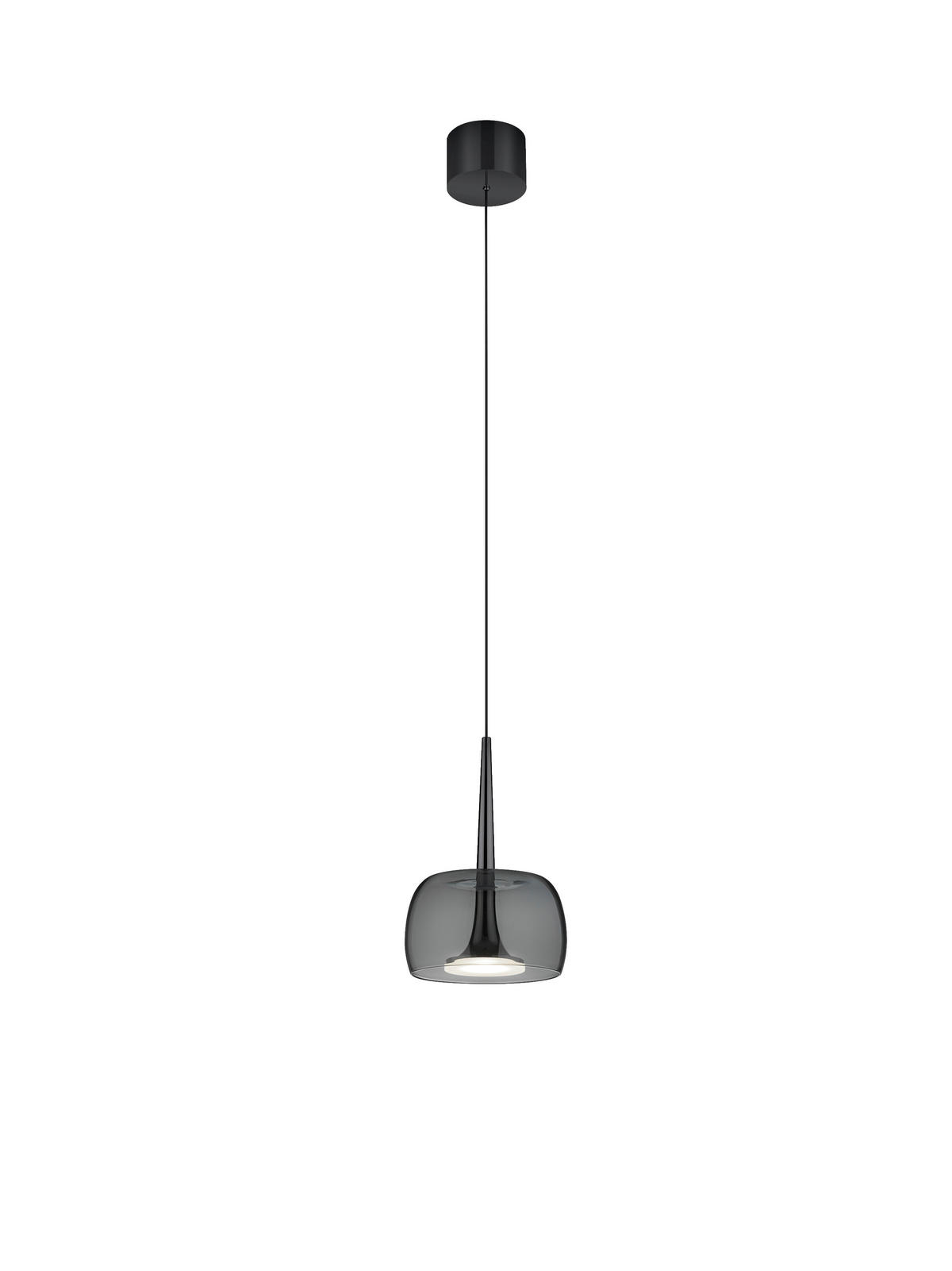 LED-PENDELLEUCHTE Flute 14/200 cm  - Schwarz, KONVENTIONELL, Metall (14/200cm) - Helestra