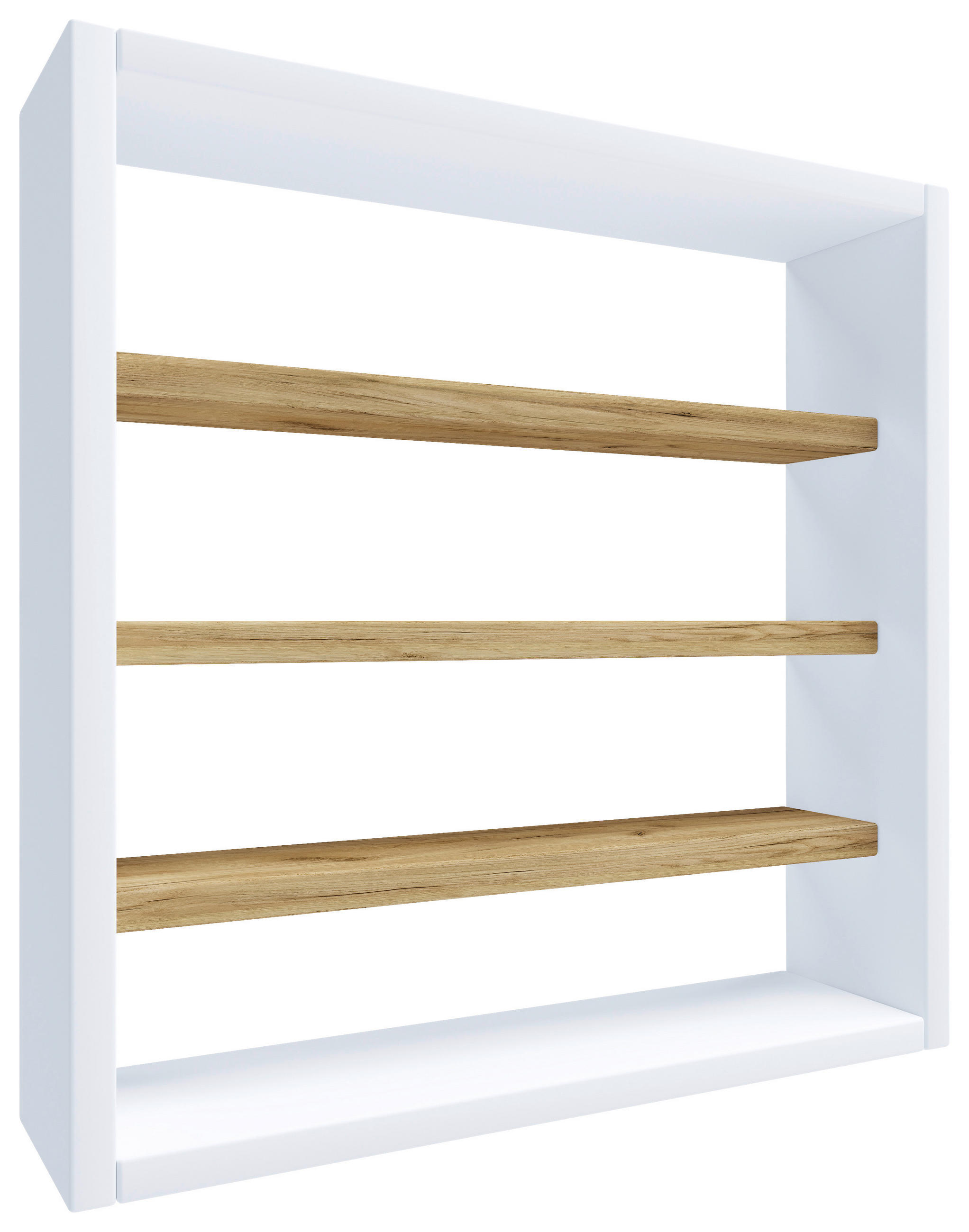 WANDREGAL  - Honigeiche/Weiß, Design, Holzwerkstoff (40/40/10cm) - MID.YOU