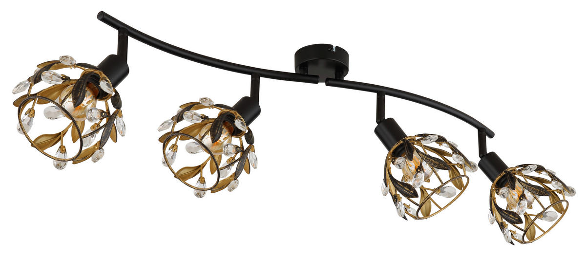 STRAHLER 70/12/15,5 cm   - Klar/Goldfarben, Basics, Kunststoff/Metall (70/12/15,5cm) - Globo