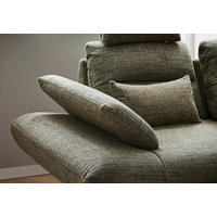 CloseUp von Welnova ECKSOFA Olivgrün Chenille.