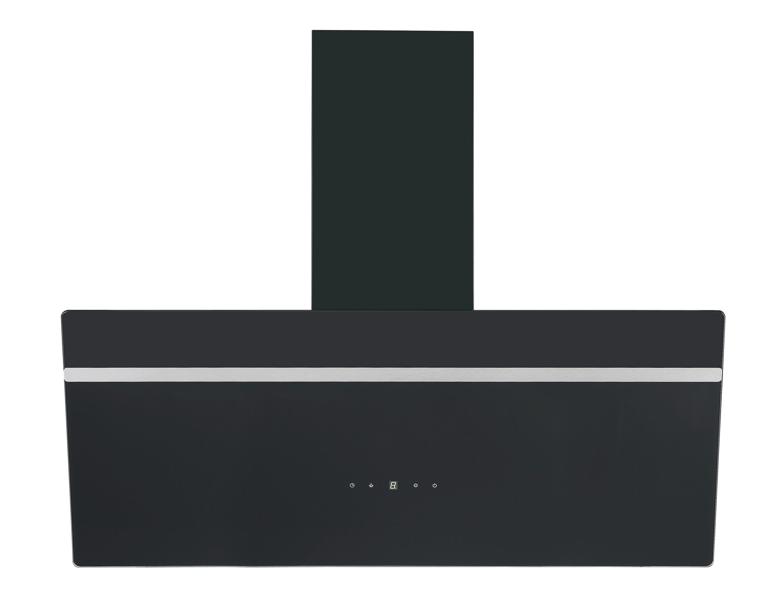 DUNSTABZUGSHAUBE  - Edelstahlfarben/Schwarz, Basics, Glas/Metall (90/111.60/29.6cm) - PKM