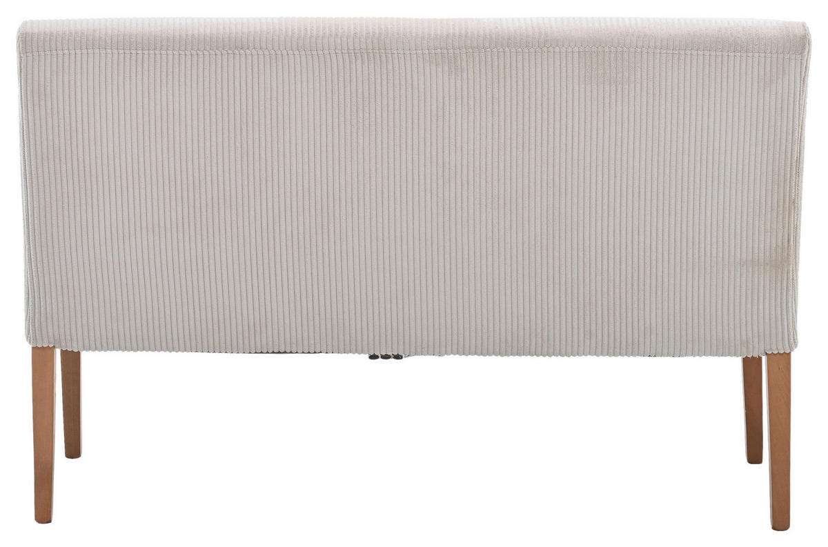 SITZBANK 140/92/66 cm Cord Buchefarben, Beige Buche massiv  - Beige/Buchefarben, KONVENTIONELL, Holz/Textil (140/92/66cm) - home24