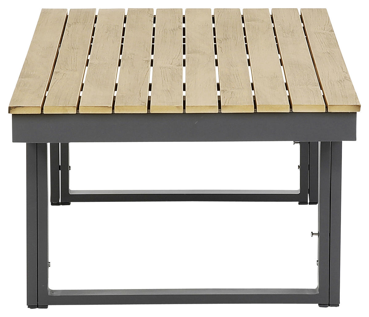 LOUNGEGARNITUR Akazie Hartholz Aluminium  - Anthrazit/Braun, MODERN, Holz/Textil (210/75/210cm) - Gardenson
