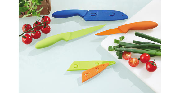 MESSERSET 3-teilig - Blau/Hellgrün, Basics, Kunststoff (28,5cm) - Boxxx