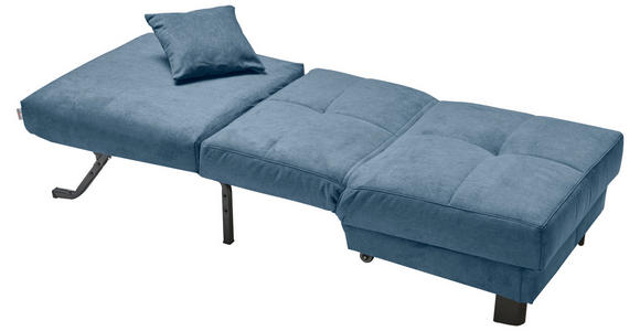 SCHLAFSESSEL in Textil Blau  - Blau/Schwarz, KONVENTIONELL, Textil/Metall (85/85/100cm) - Carryhome