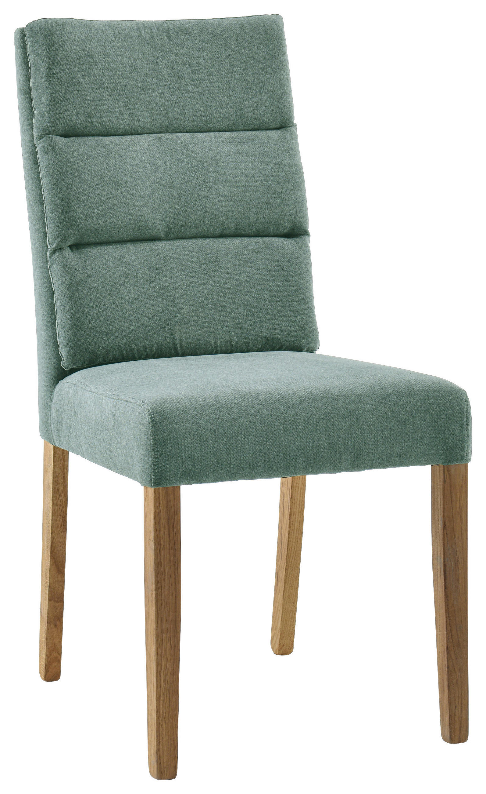 STUHL in Holz, Textil Eichefarben, Mintgrün  - Eichefarben/Mintgrün, KONVENTIONELL, Holz/Textil (47/95/64cm) - Cantus