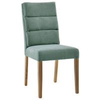 STUHL in Holz, Textil Eichefarben, Mintgrün  - Eichefarben/Mintgrün, KONVENTIONELL, Holz/Textil (47/95/64cm) - Cantus