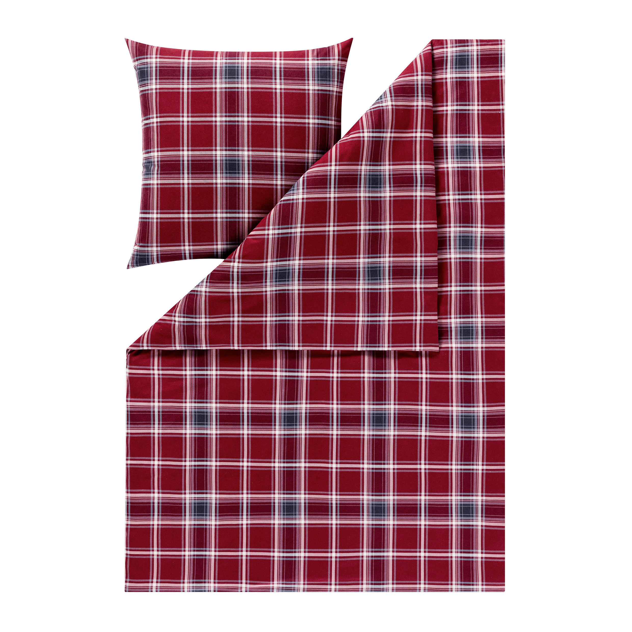 BETTWÄSCHE Impulse Flanell 155/220 cm  - Rot, Design, Textil (155/220cm) - Estella