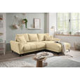 ECKSOFA  in Webstoff Hellgelb  - Hellgelb/Schwarz, MODERN, Kunststoff/Textil (281/189cm) - Carryhome