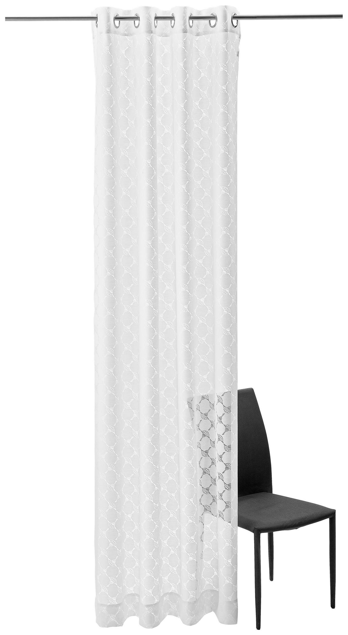ÖSENSCHAL CORNISH halbtransparent 140/250 cm   - Weiß, Basics, Textil (140/250cm) - Joop!