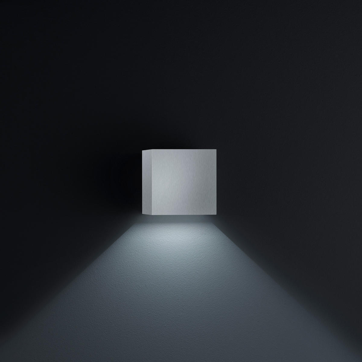 AUßENWANDLEUCHTE   - Nickelfarben, Design, Metall (10/10/10cm) - Helestra