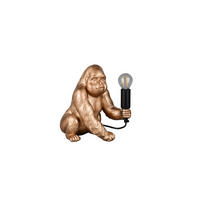 TISCHLEUCHTE Kong 22/15/23 cm   - Goldfarben/Schwarz, Trend, Kunststoff/Metall (22/15/23cm)