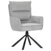 ARMLEHNSTUHL  Stoffauswahl, Sitzfläche 360° drehbar, automatische Rückholfunktion Cord  - Hellgrau/Schwarz, Design, Textil/Metall (60/95/62cm) - Novel