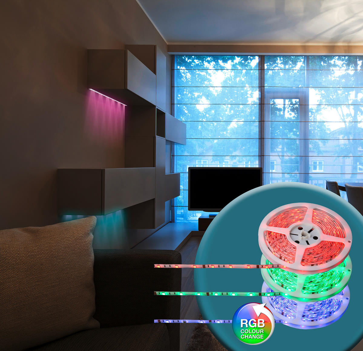 LED-Stripe 500 cm - Klar, Design, Kunststoff (500/1/0,3cm) - Globo