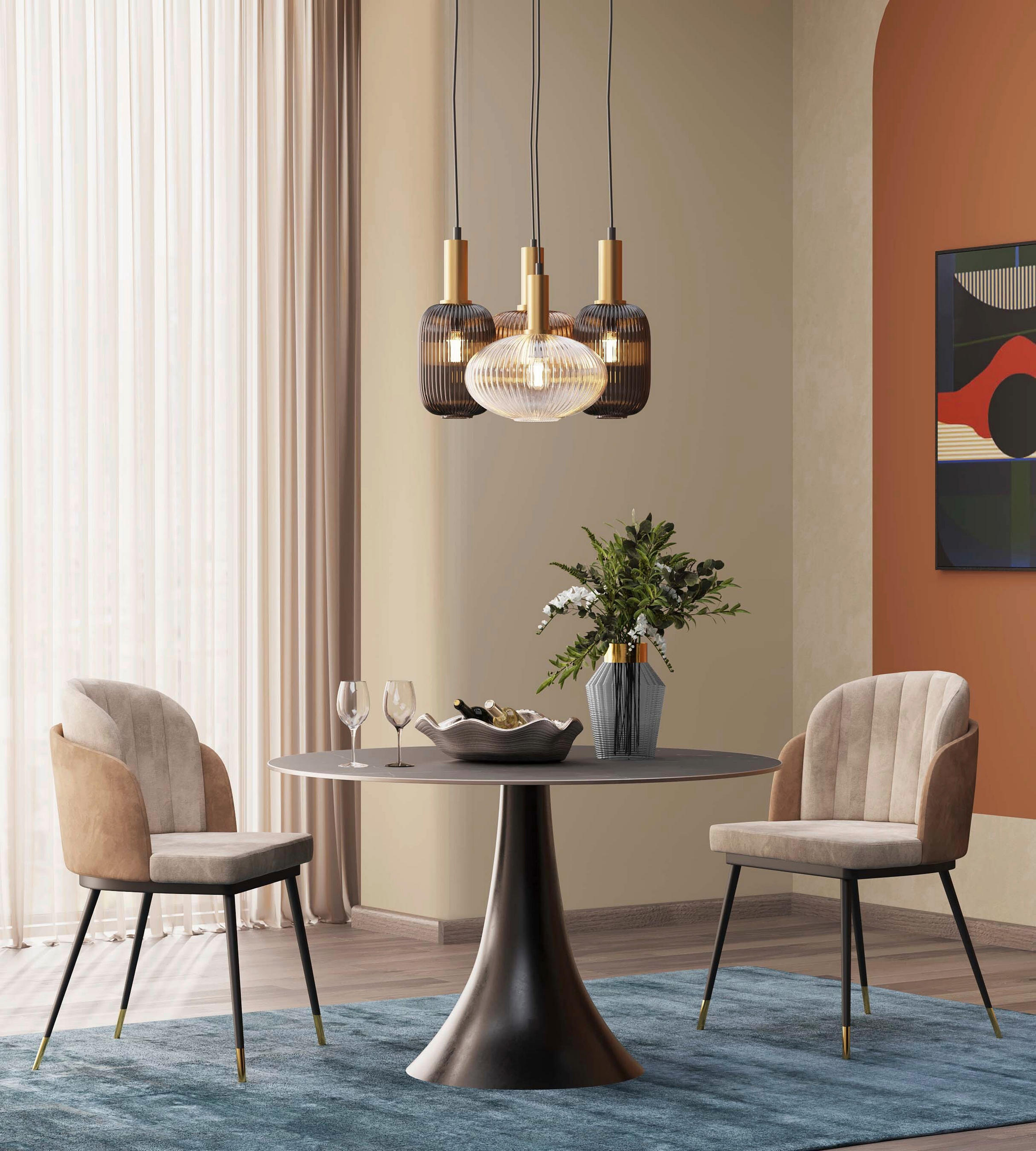 HÄNGELEUCHTE Lobby 50/200/50 cm   - MODERN, Glas/Metall (50/200/50cm) - Kare-Design