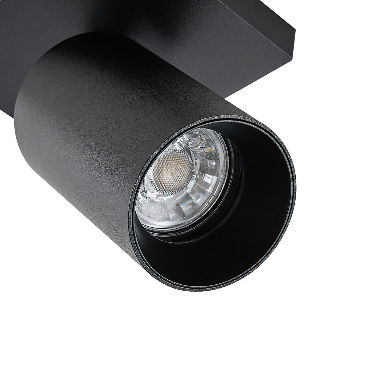 DECKENSTRAHLER - Schwarz, Design, Metall (6/6/12,5cm)