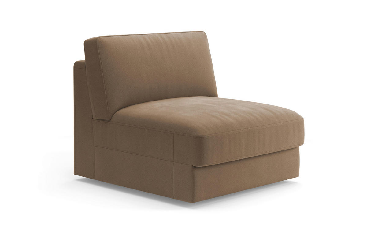 SOFAELEMENT FABIO E Mikrofaser Braun  - Schwarz/Braun, MODERN, Kunststoff/Textil (95/87/108cm) - Sit & More