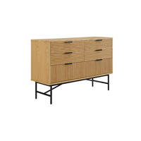 KOMMODE  in 120/80/40 cm  - Eichefarben/Schwarz, Design, Holz/Holzwerkstoff (120/80/40cm) - Livetastic