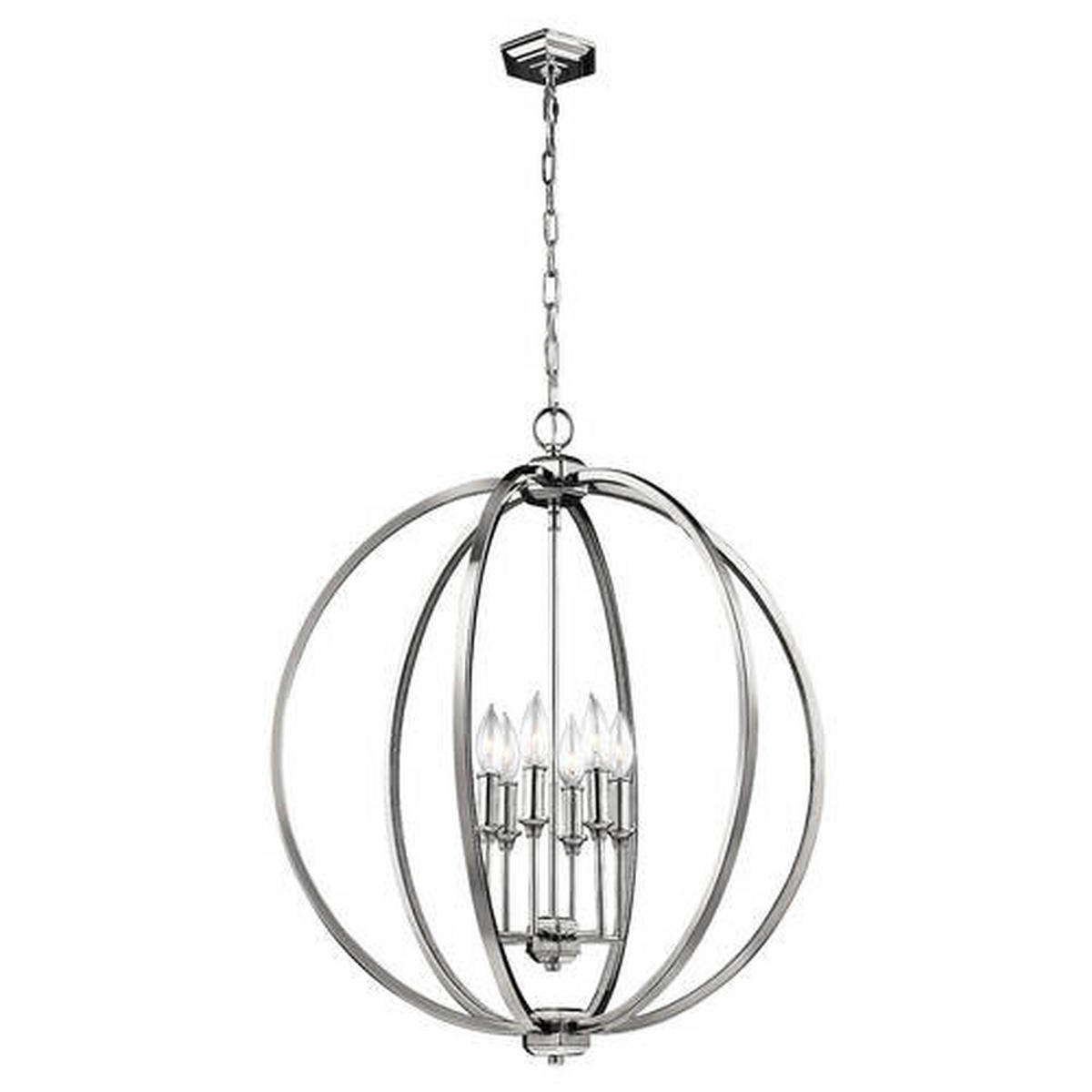 VISEČA SVETILKA  Elstead Corinne      62.2/86.4 cm      E14 - barve niklja, Konvencionalno, kovina (62.2/86.4cm) - Elstead Lighting