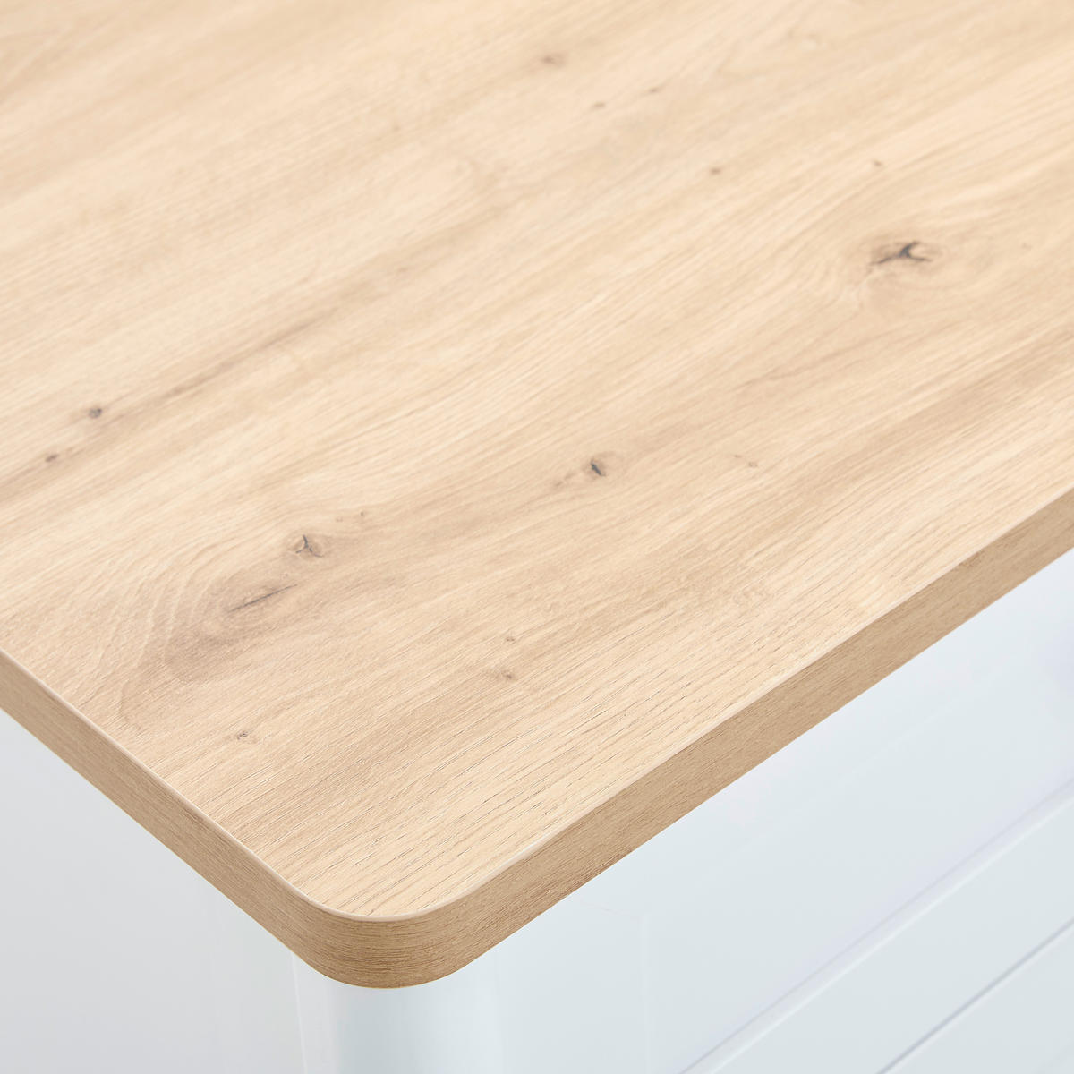 SIDEBOARD vit, ek Artisan  161,7/88,6/45,5 cm  - vit/ek Artisan, Romantik / Lanthus, metall/trämaterial (161,7/88,6/45,5cm) - home24