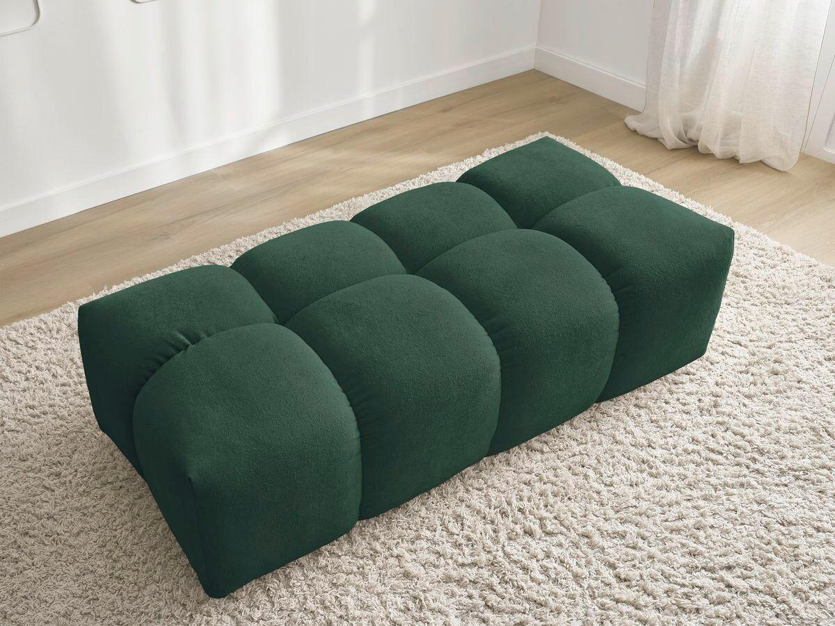 HOCKER EVEREST Struktur Grün  - Schwarz/Grün, MODERN, Kunststoff/Textil (140/70/40cm)