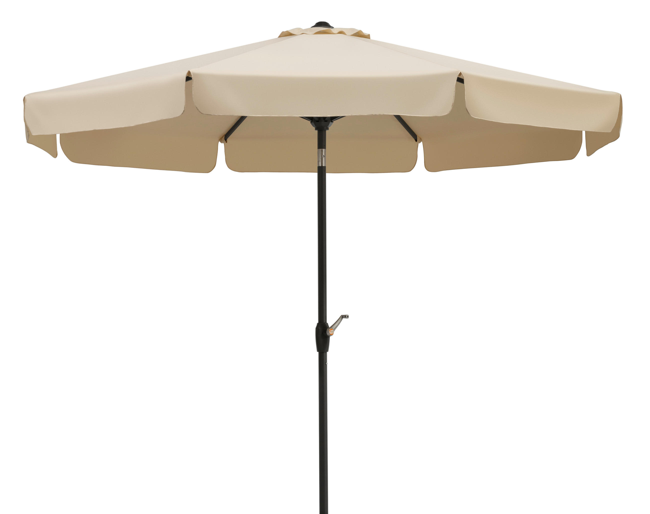 SONNENSCHIRM 270 cm Naturfarben  - Anthrazit/Naturfarben, Basics, Textil/Metall (270/250/270cm) - Schneider