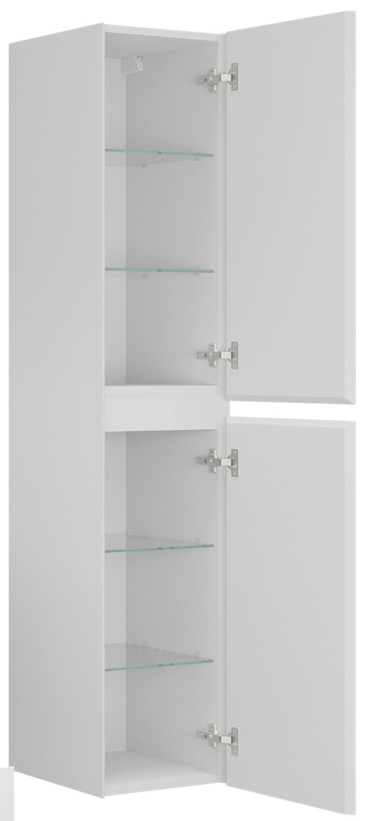 VISOKI ELEMENT  bijela  - bijela, Moderno, staklo/drvni materijal (35/165/33cm)