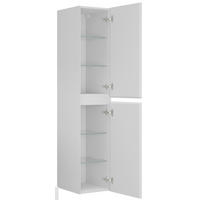 VISOKI ELEMENT  bijela  - bijela, Moderno, staklo/drvni materijal (35/165/33cm)