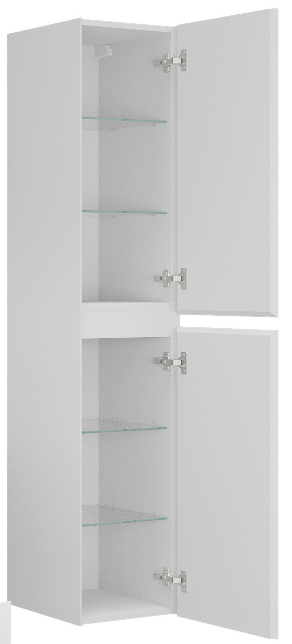 VISOKI ELEMENT  bijela  - bijela, Moderno, staklo/drvni materijal (35/165/33cm)