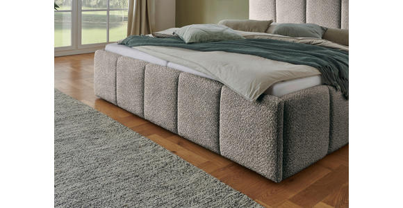 POLSTERBETT 180/200 cm in Grau - Schwarz/Grau, Design, Holz/Textil (180/200cm) - Xora