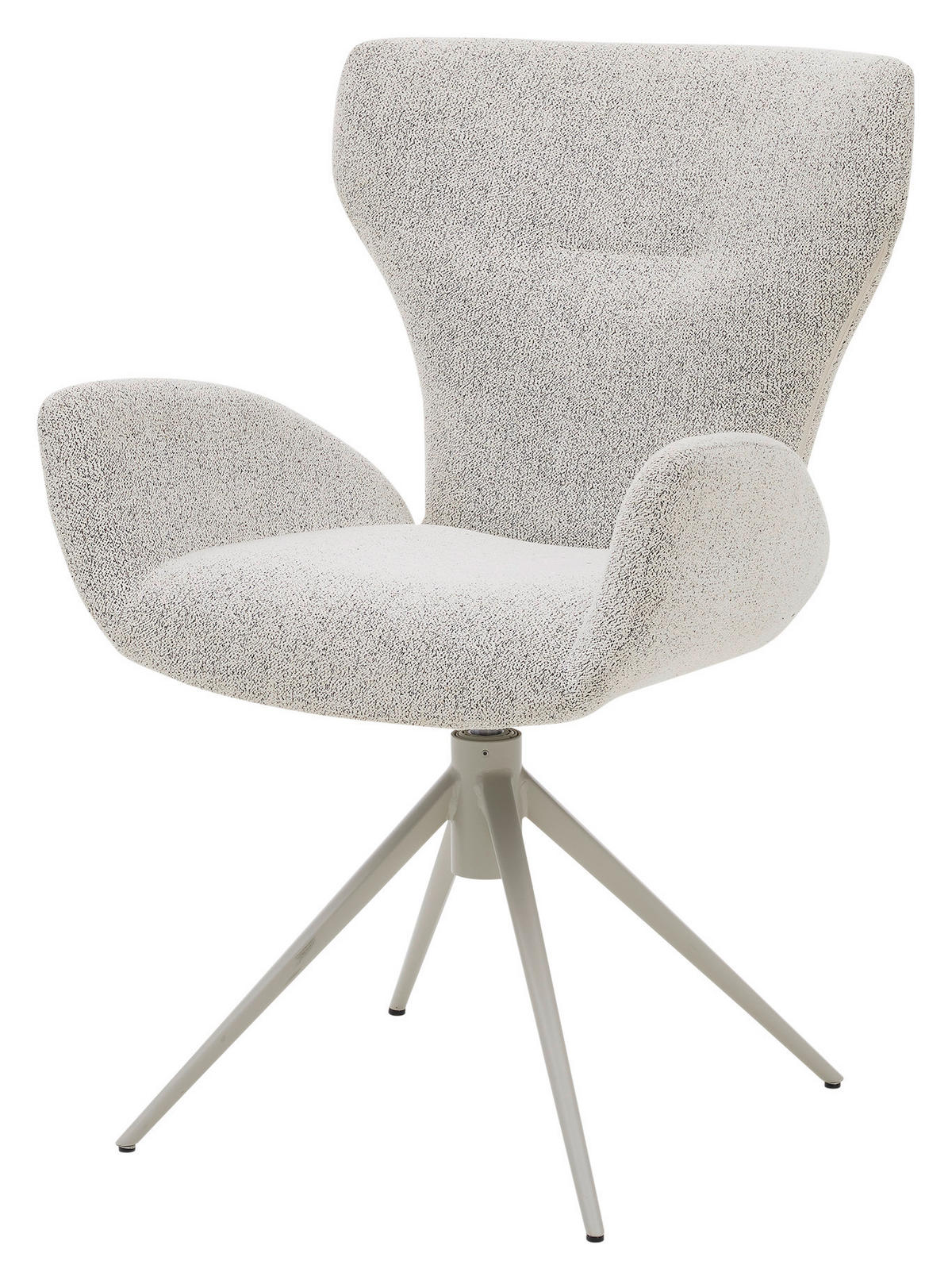 ARMLEHNSTUHL  in Stahl Bouclé  - Champagner/Grau, Design, Textil/Metall (65/93/68cm) - Musterring