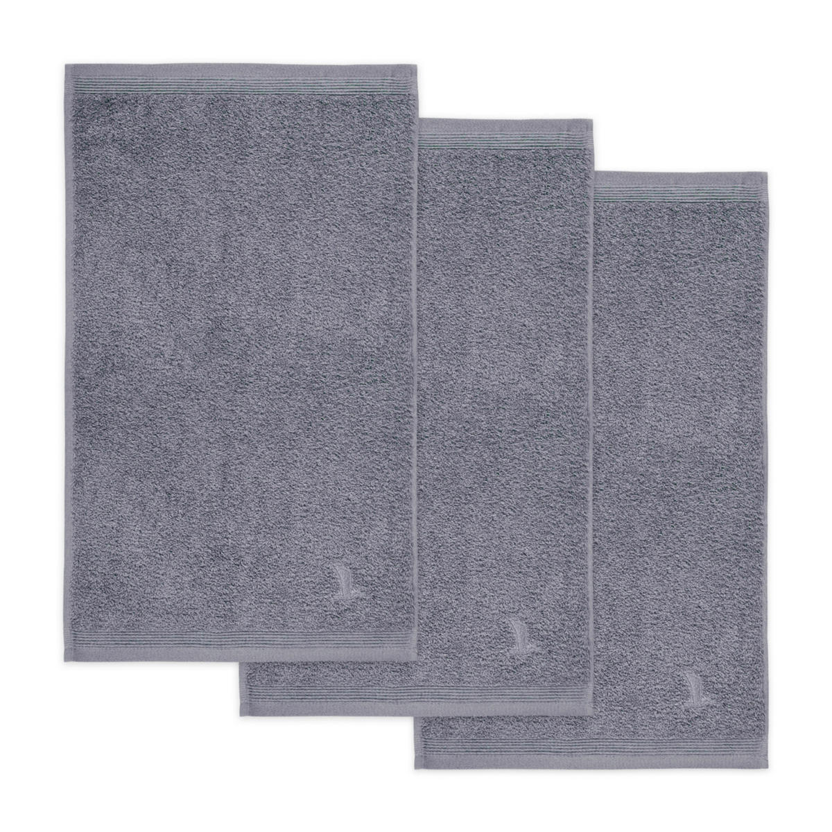 FROTTIERSET Grau 3-teilig  - Grau, Basics, Textil (30/50cm) - Moeve