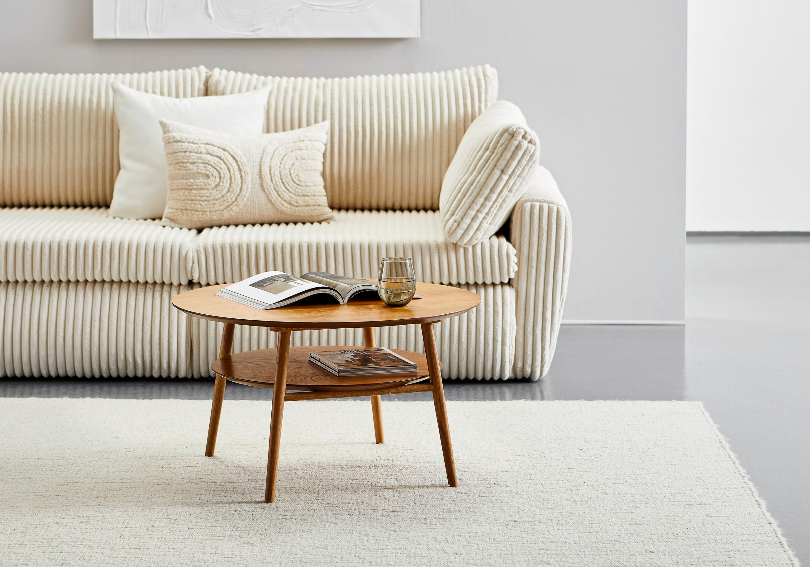 COUCHTISCH Eiche furniert Eichefarben  - Eichefarben, MODERN, Holz/Holzwerkstoff (80/45/80cm) - MID.YOU