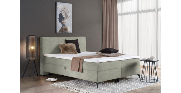BOXBETT 140/200 cm in Greige - Greige/Schwarz, Design, Holz/Holzwerkstoff (140/200cm) - Xora