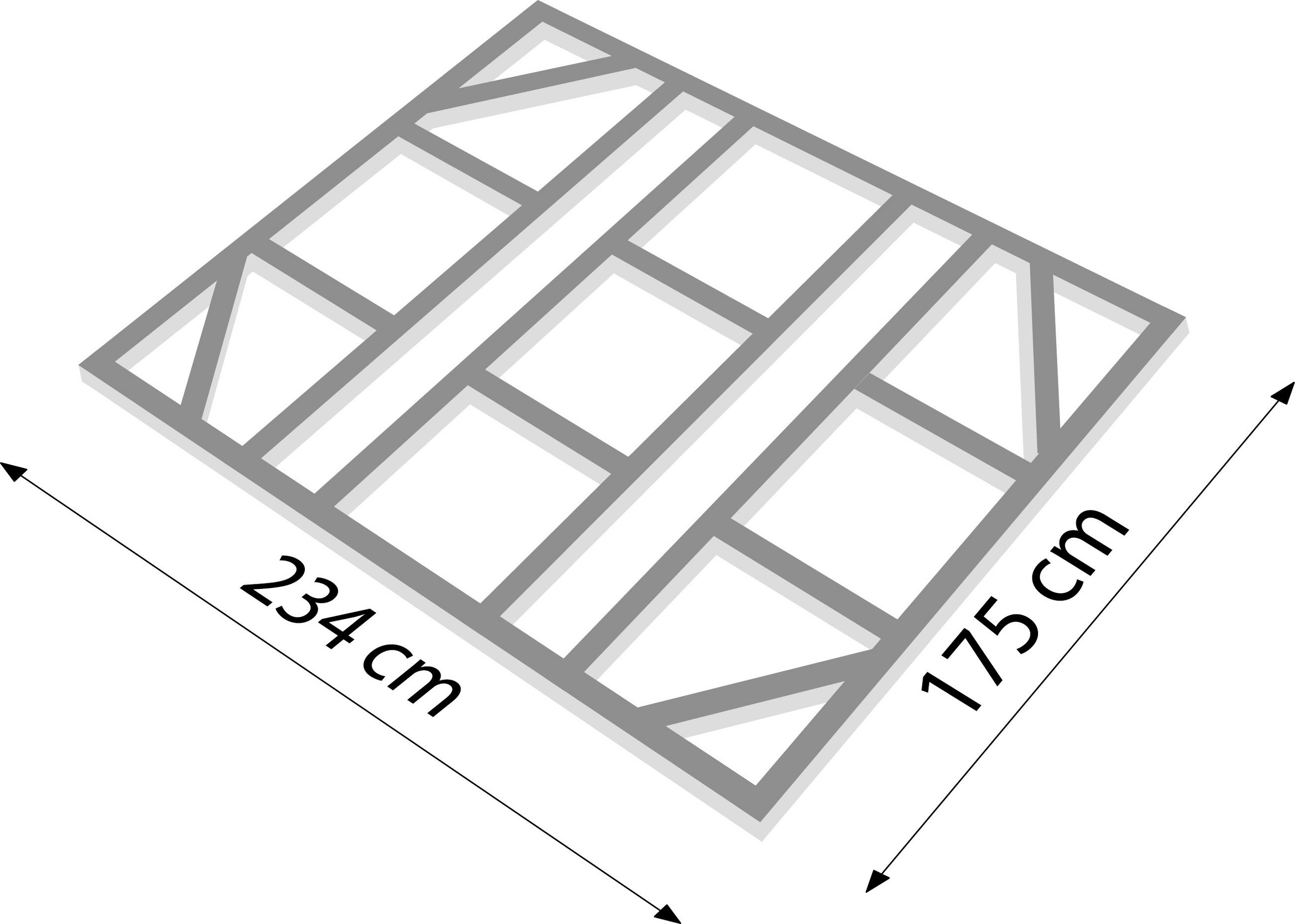 FUNDAMENT - Silberfarben, Basics, Metall (175/2/234cm)