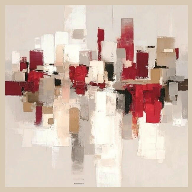 LEINWANDBILD Abstraktes 55/55 cm  - Multicolor, Basics, Holz/Papier (55/55cm) - Euroart