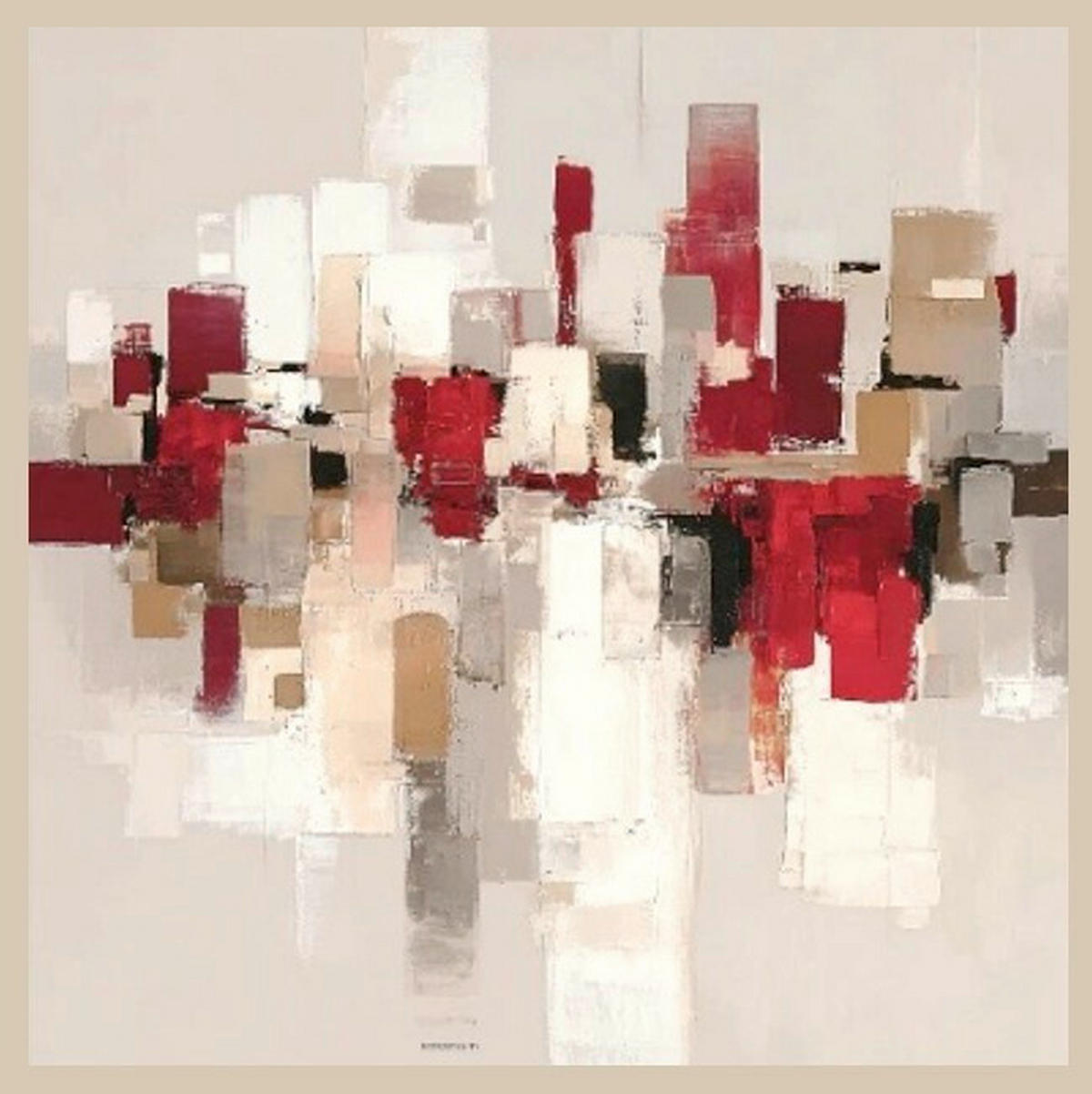 LEINWANDBILD Abstraktes 55/55 cm  - Multicolor, Basics, Holz/Papier (55/55cm) - Euroart