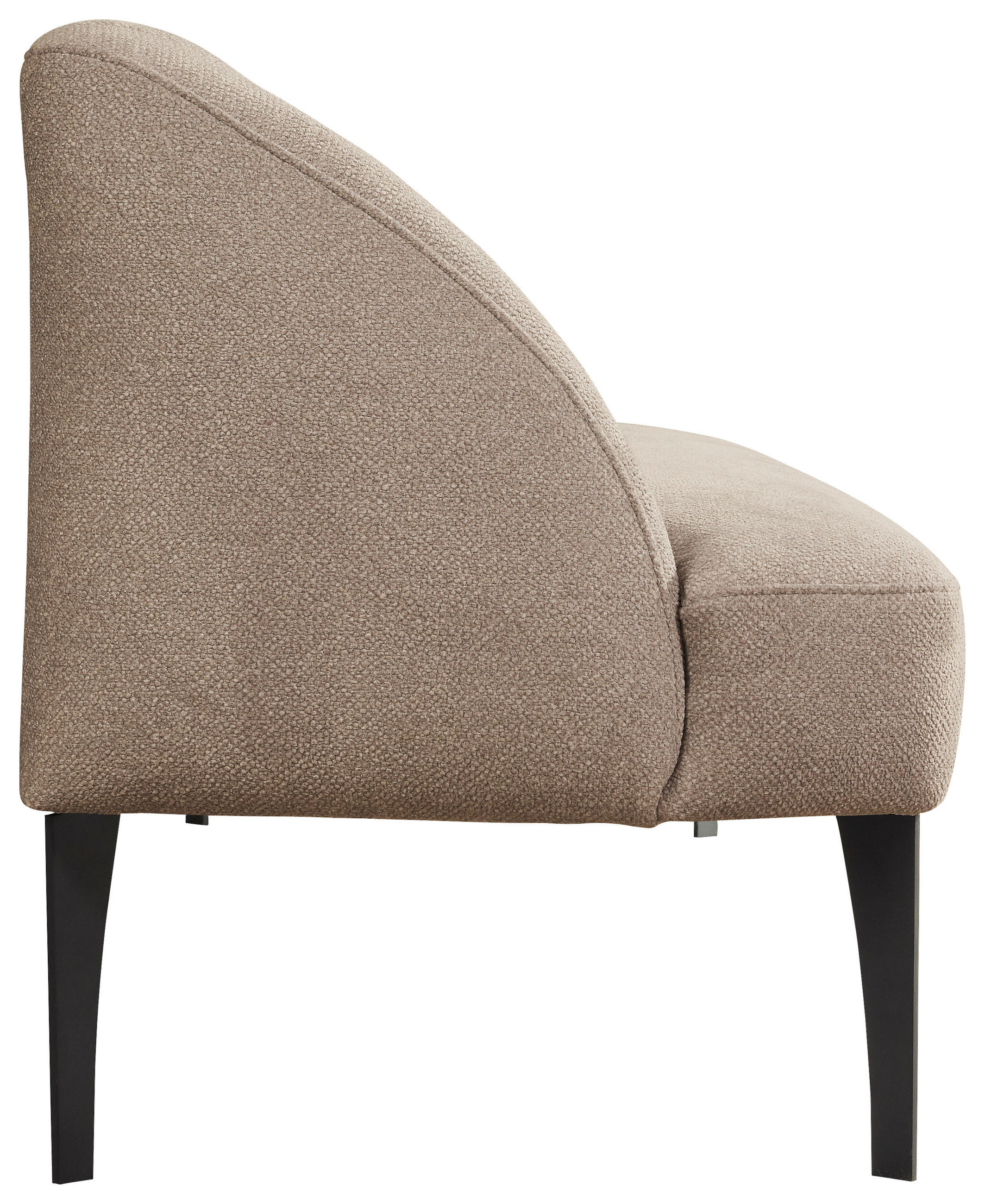 SITZBANK 197/85/72 cm Webstoff Hellbraun Metall  - Hellbraun/Schwarz, KONVENTIONELL, Textil/Metall (197/85/72cm) - Moderano