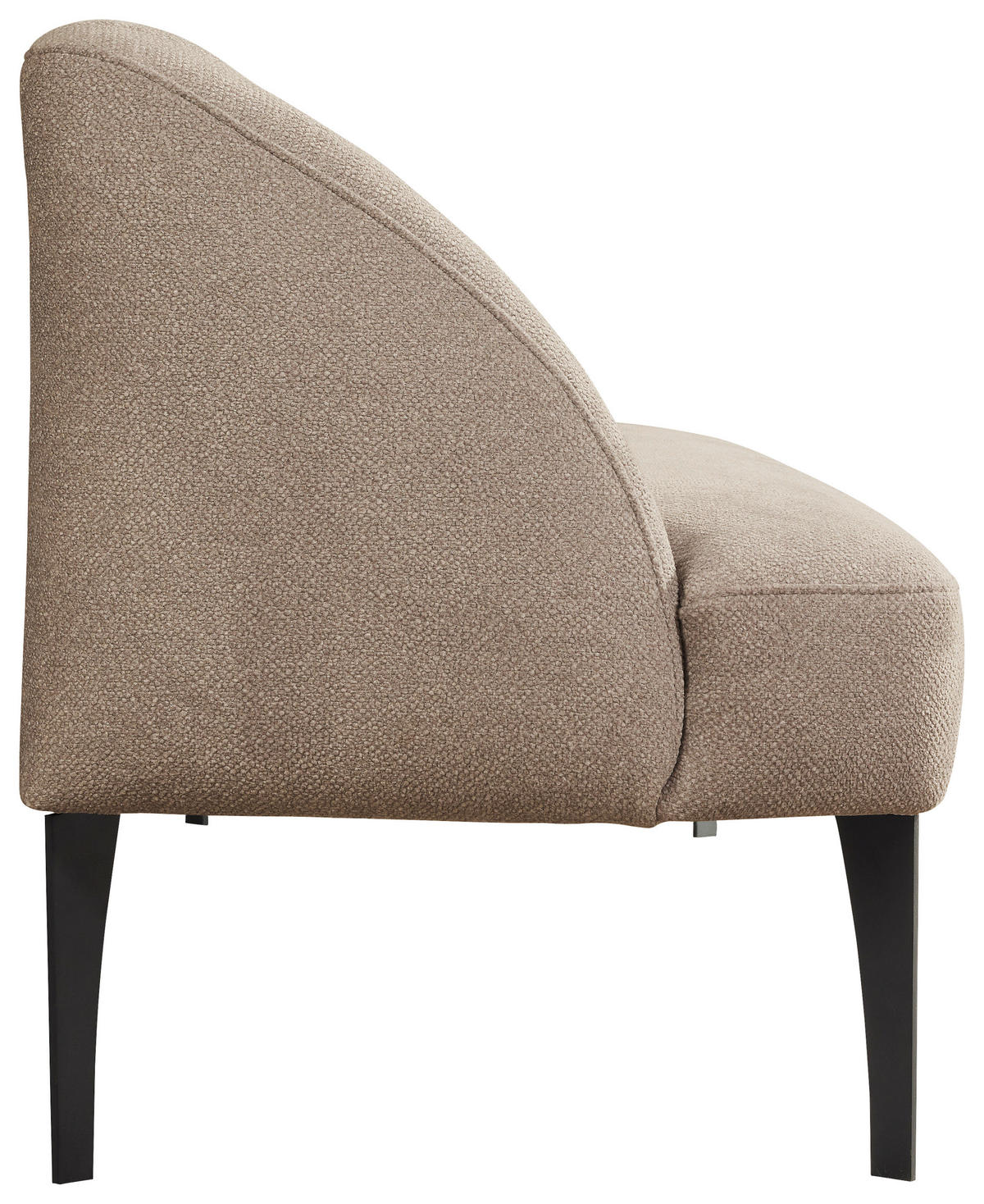 SITZBANK in Textil Hellbraun  - Hellbraun/Schwarz, Konventionell, Textil/Metall (197/85/72cm) - Moderano