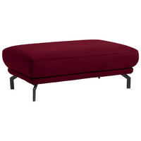HOCKER in Textil Bordeaux  - Bordeaux/Schwarz, Design, Textil/Metall (127/46/72cm) - Dieter Knoll
