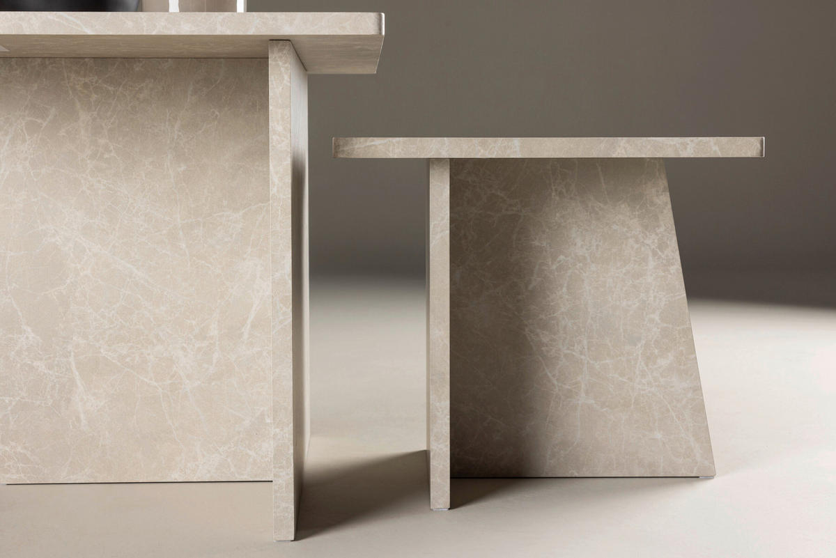 BEISTELLTISCHSET in Holz 60/60/45 cm  - Beige, MODERN, Holz (60/60/45cm) - Livetastic